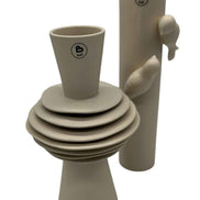 Vase mit Vögeln Beige Keramik BOI!WOW Interior