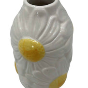 Vase weiß, mit Blumenmuster S Daan Kromhout