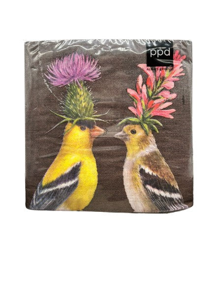 Servietten  "Goldfinch Couple" 33x33 cm