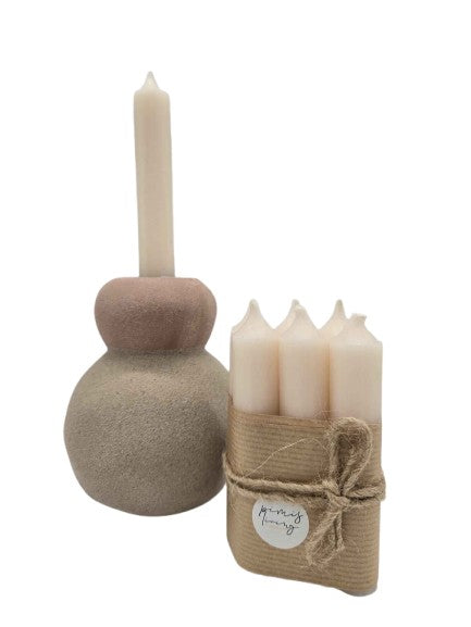 Kerzenhalter "Bala" Ton Sand / Nougat pimis living by Konceptpunkt
