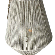 Windlicht aus Jute Naturfarben, mit Glaseinsatz Van der Leeden Mandwerk