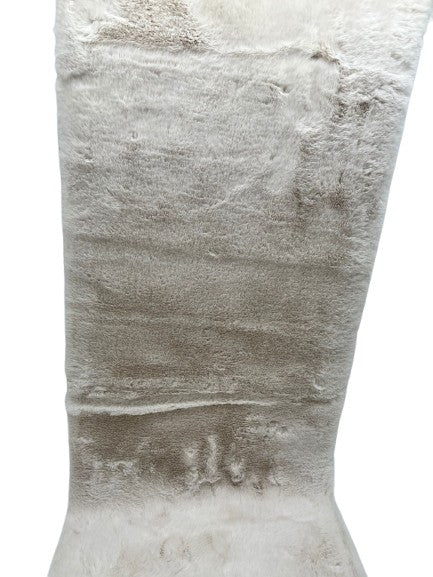 Tischläufer aus Plüsch weiß 160 x 40 cm