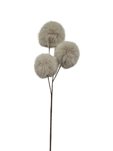 Puschelzweig Fakefur, Kunstfell creme