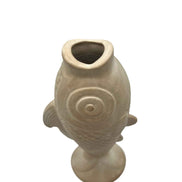 Vase Steingut Fisch in Beige Home Bound