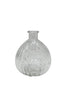 Mini vase spherical shape transparent made of glass