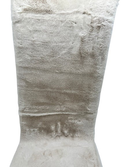 Tischläufer aus Plüsch weiß 160 x 40 cm