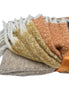 Plaid "Cosy" Creme / Orange / Ocker 120 x 160 cm