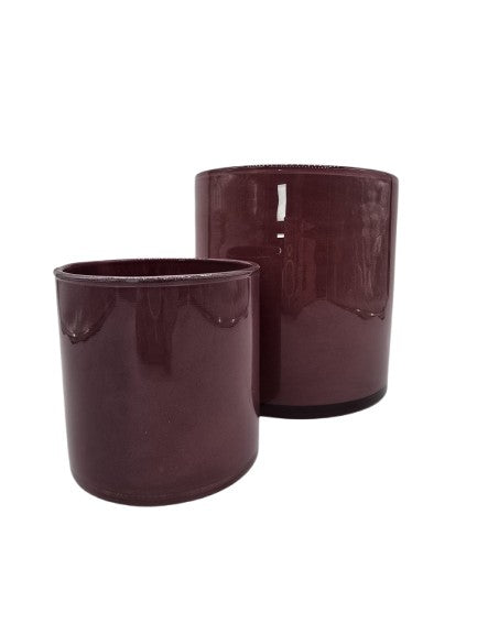 Glass cylinder / vase ruby ​​colored