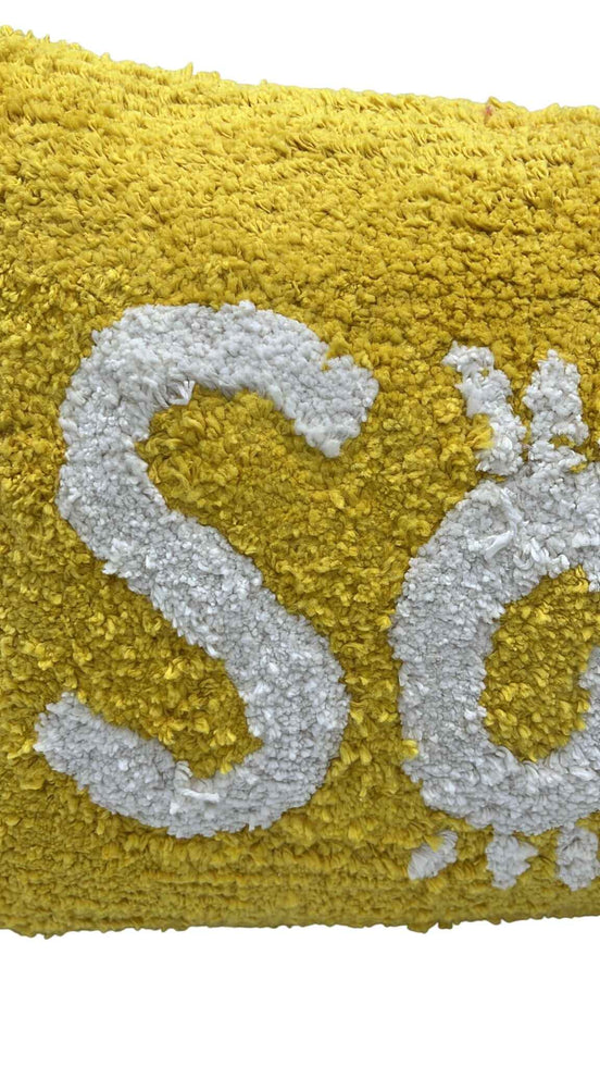 Kissen "SOLEIL" in Gelb / Natur 30 x 50 cm