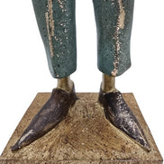Hasenmann mit coolem Outfit in Gold, Grün Vintage Viana