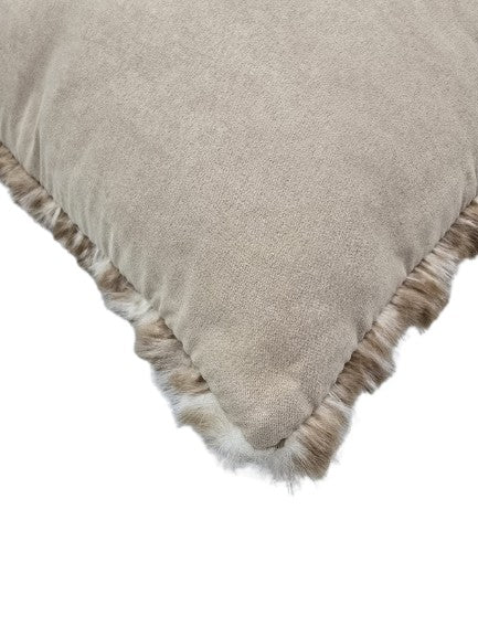 Kissen "Modra" Creme / Braun 45 x 45 cm - Pimis Living