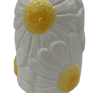 Vase weiß, mit Blumenmuster S Daan Kromhout
