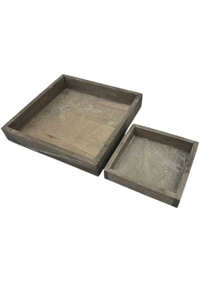 Holztablett Beige / Braun lasiert klein - Pimis living by Konceptpunkt