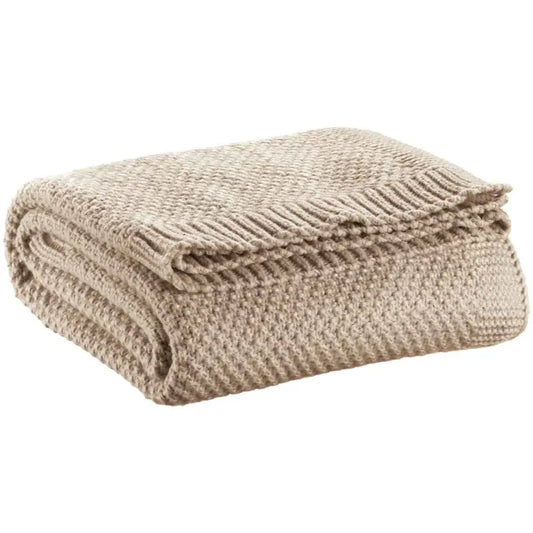Recycelte Strickdecke Danilo Natural 130 x 160