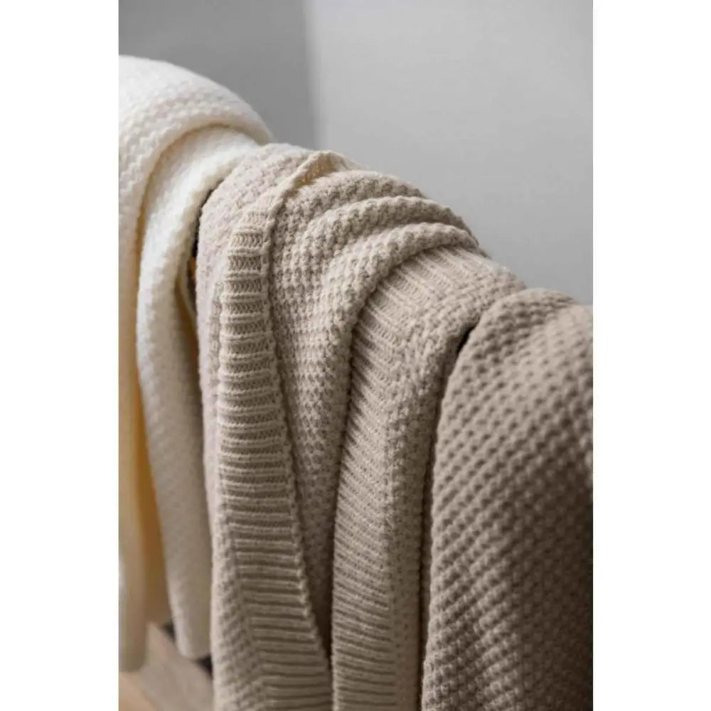 Recycelte Strickdecke Danilo Natural 130 x 160