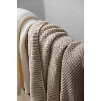 Recycelte Strickdecke Danilo Natural 130 x 160
