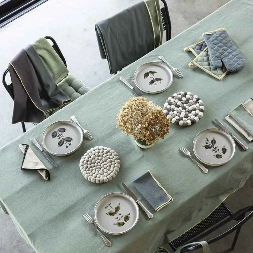 Recycelte Tischdecke Grace Café 140 x 250