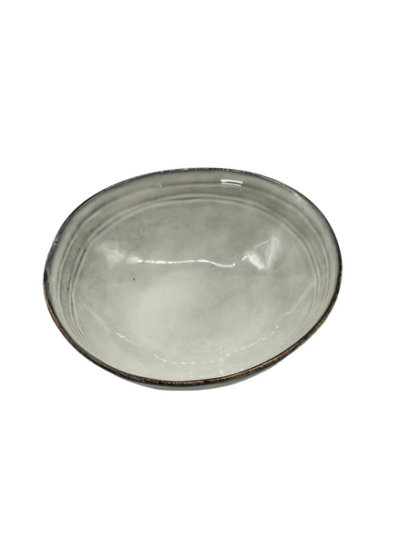 Schale Grau "Hand Decorated" Steingut - Konceptpunkt Home, Deko und mehr …