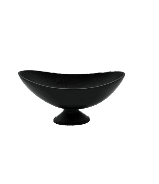 Schale mit Fuß  / Metall schwarz - Konceptpunkt Home, Deko und mehr …