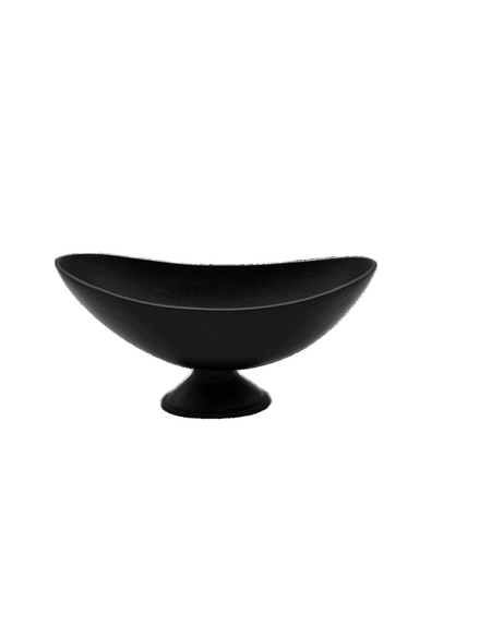 Schale mit Fuß  / Metall schwarz - Konceptpunkt Home, Deko und mehr …