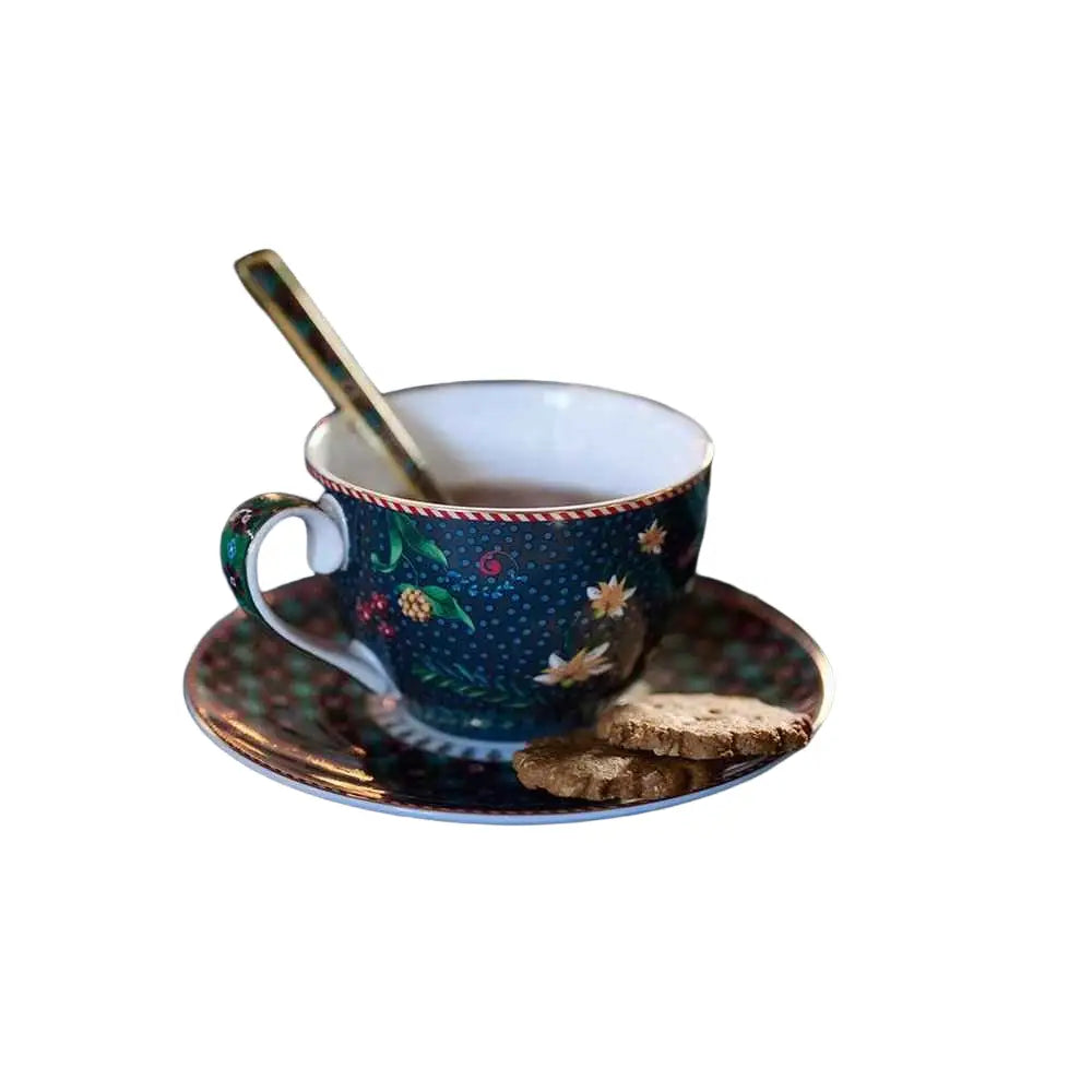 Set/2 Cups and Saucers Berry Blues 280ml