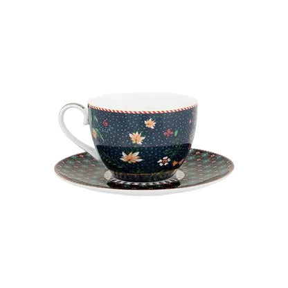 Set/2 Cups and Saucers Berry Blues 280ml