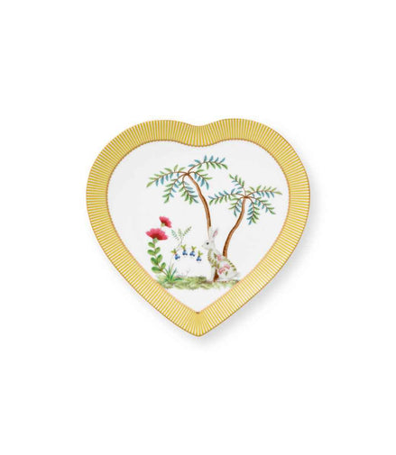 Set/2 Teller in Herzform La Majorelle Gelb 21,5 cm