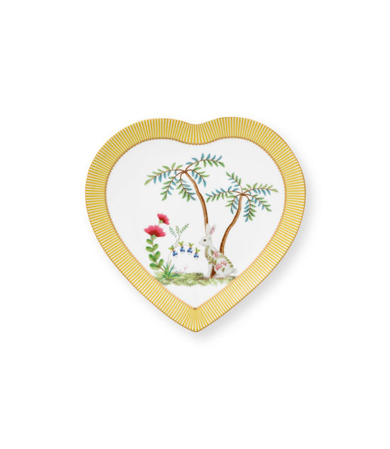 Set/2 Teller in Herzform La Majorelle Gelb 21,5 cm
