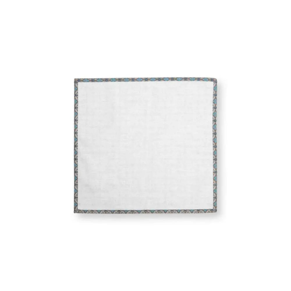 Set/4 Napkins Blooming Tales Bustani Khaki-Blue 40x40cm