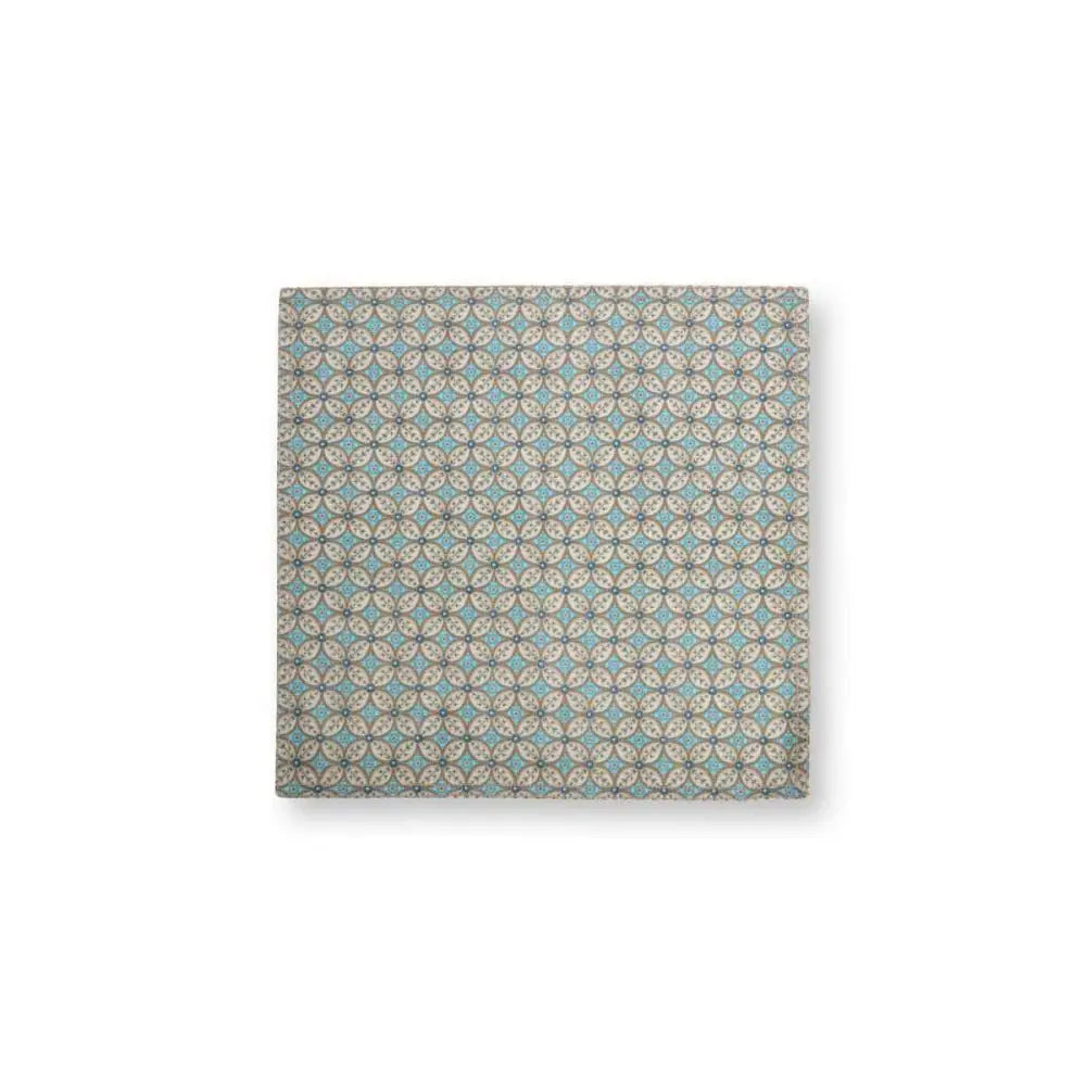 Set/4 Napkins Blooming Tales Bustani Khaki-Blue 40x40cm