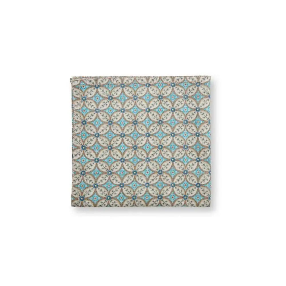Set/4 Napkins Blooming Tales Bustani Khaki-Blue 40x40cm