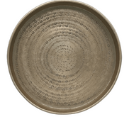 Tablett Rund Gold mit Ornamenten pimis living by Konceptpunkt