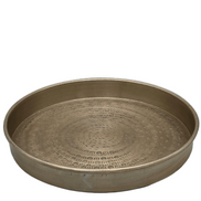 Tablett Rund Gold mit Ornamenten pimis living by Konceptpunkt