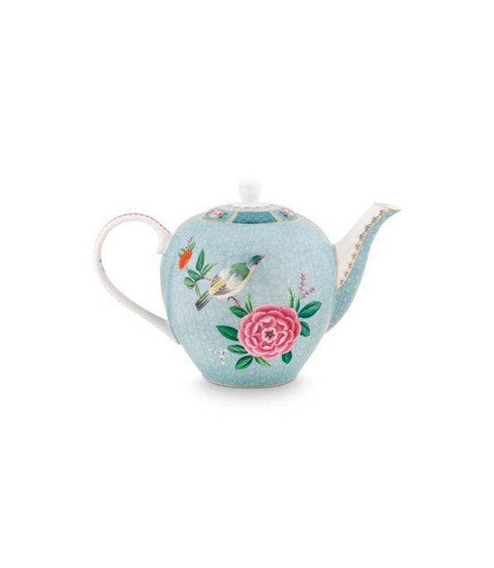 Teekanne Große errötende Vögel Blau 1.6ltr