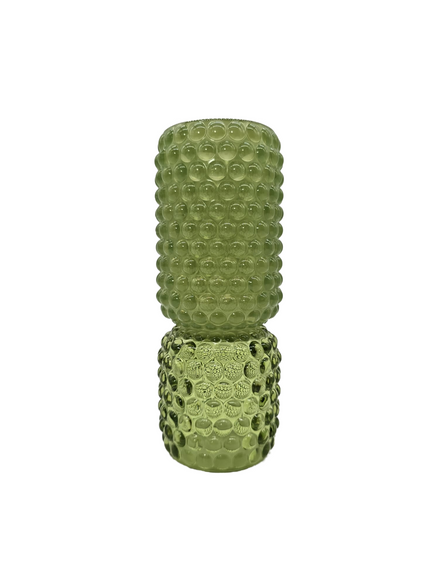 Teelicht auf Fuß, Glas Grün Light & Living