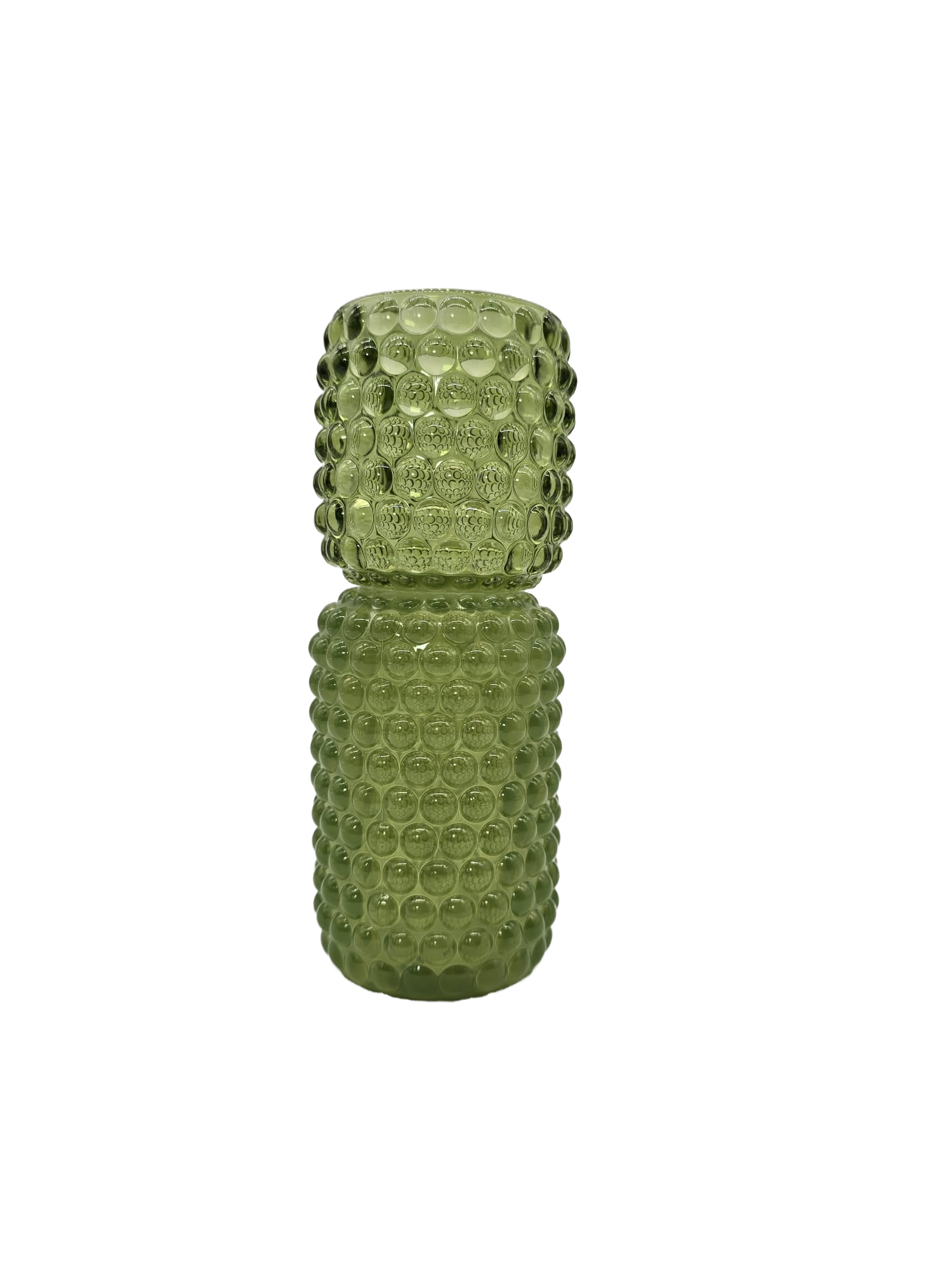 Teelicht auf Fuß Glas Grün