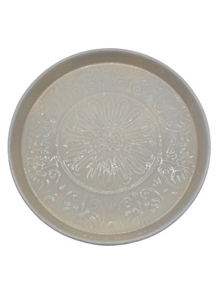 Teller aus Metall Weiß Shabbylook pimis living by Konceptpunkt