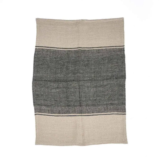 The Linen Moody Küchentuch – Naturschwarz – 50 x 70