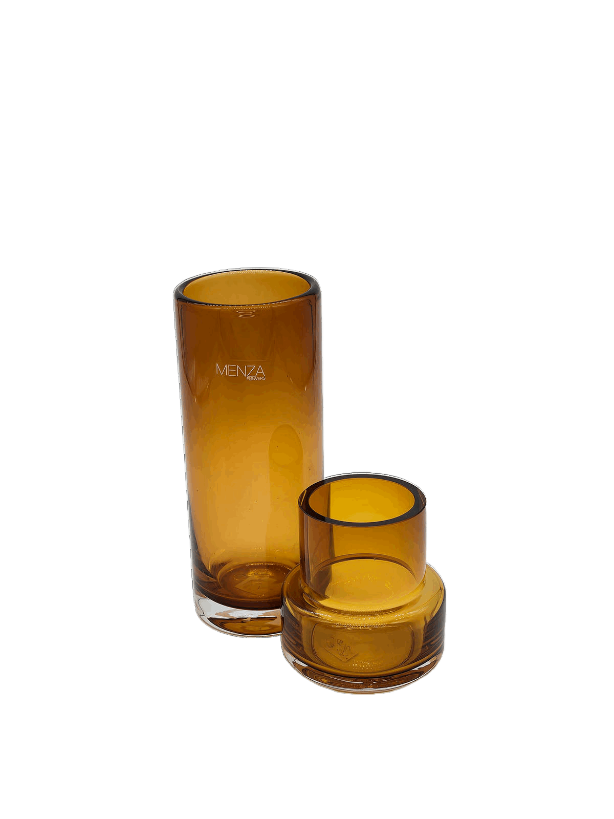 Vase aus Glas Amberfarben 