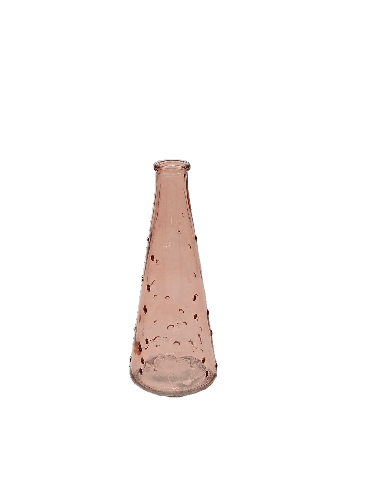 Vase / Flasche aus Glas mit Noppen in Rosa pimis living by Konceptpunkt