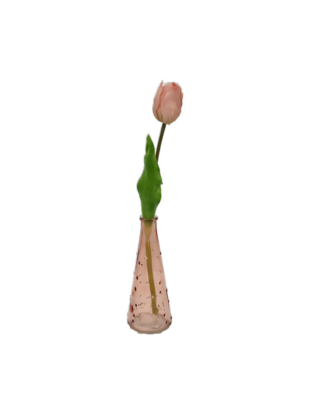 Vase / Flasche aus Glas mit Noppen in Rosa - Konceptpunkt Home, Deko und mehr …