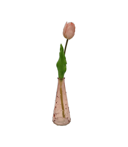 Vase / Flasche aus Glas mit Noppen in Rosa - Konceptpunkt Home, Deko und mehr …