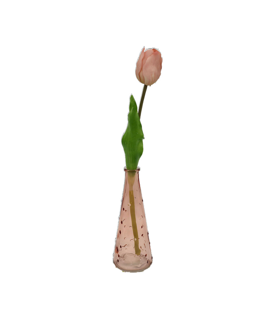 Vase / Flasche aus Glas mit Noppen in Rosa - Konceptpunkt Home, Deko und mehr …