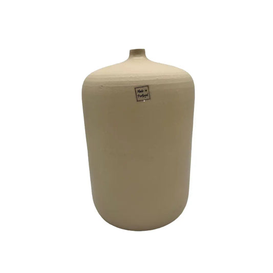 Vase / Flasche Terracotta, Beige, Made in Portugal (groß)
