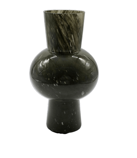 Vase "Halley" aus Glas, Olivgrün