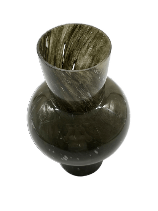 Vase "Halley" aus Glas, Olivgrün - Pimis Living