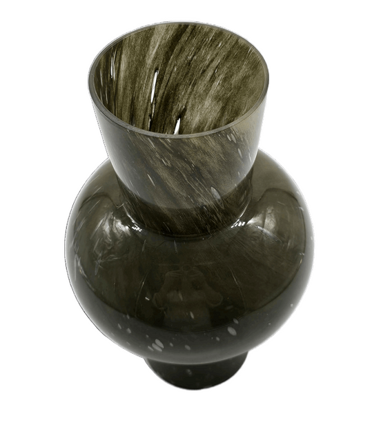 Vase "Halley" aus Glas, Olivgrün - Konceptpunkt Home, Deko und mehr …
