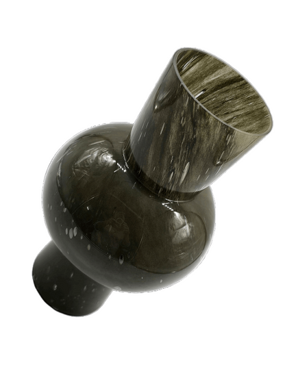 Vase "Halley" aus Glas, Olivgrün - Pimis Living