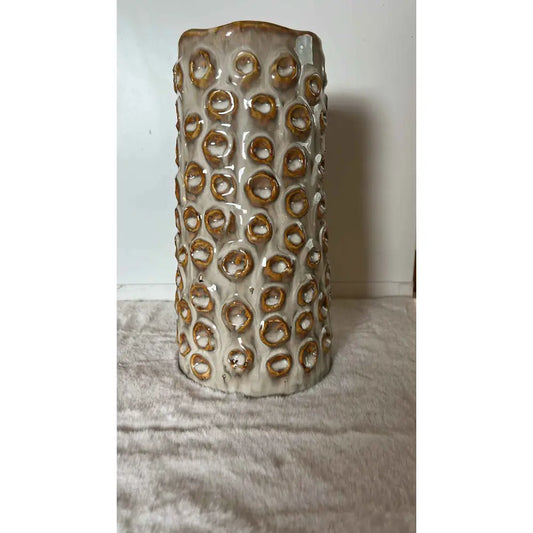 Vase Keramik, Camel / Beige