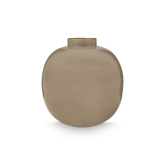 Vase Metal Khaki 23cm - Pimis Living